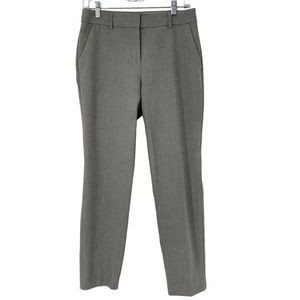 Womens Express Dress Pants Stretch Ankle Crop Gray Size 6 3023 Mid Rise Straight